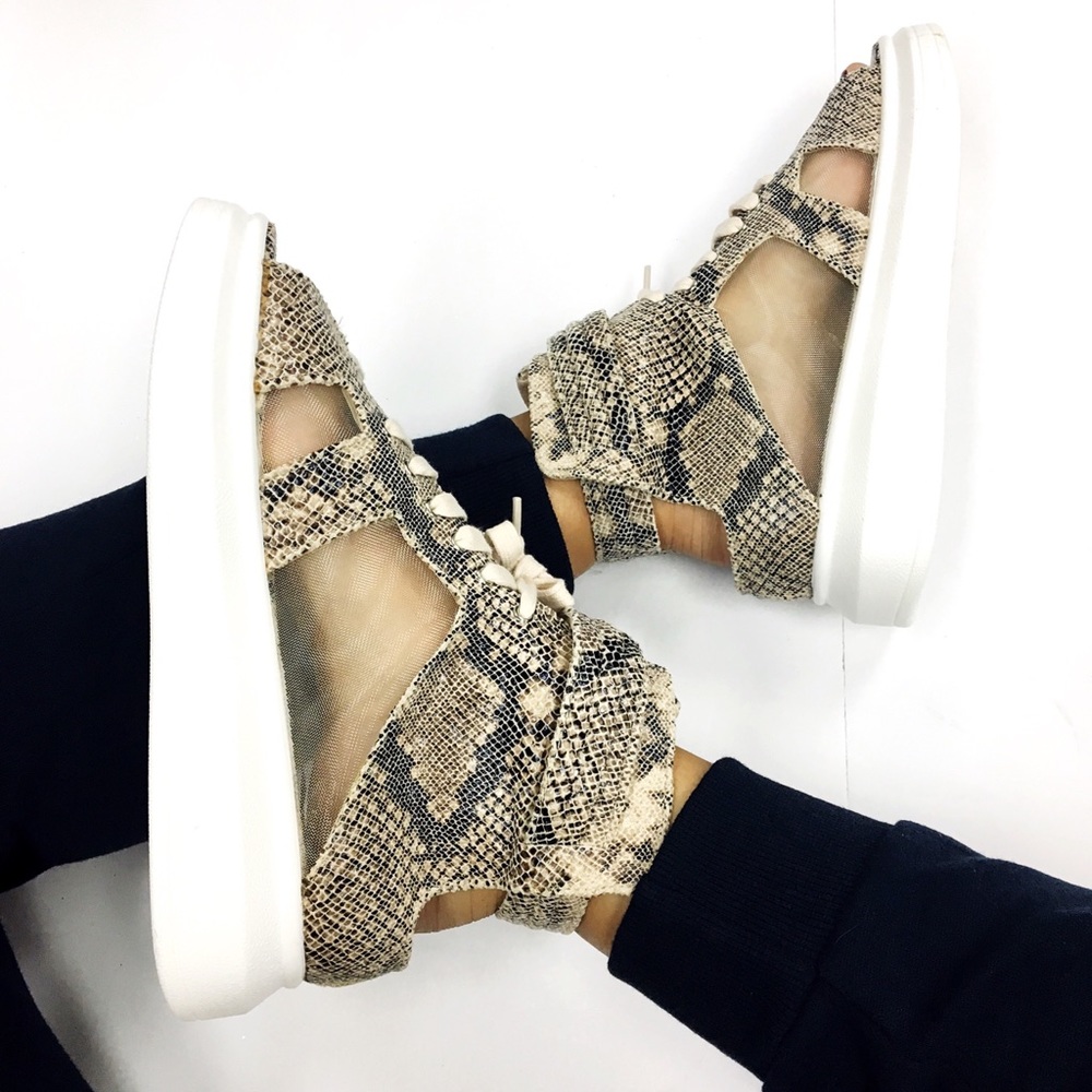 Snake skin sneaker sandal